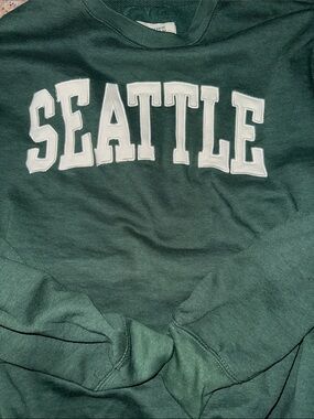 Seattle Appliqué Crewneck Sweatshirt - Green